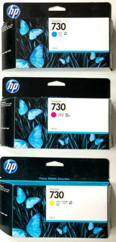 HP730 P2V62A 파랑 정품잉크HP730 P2V63A 빨강 정품잉크HP730 P2V64A 노랑 정품잉크