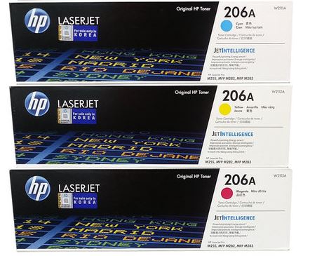HP W2111A 206A  파랑 정품토너
HP W2112A 206A  노랑 정품토너
HP W2113A 206A  빨강 정품토너